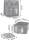 Frytkownica beztłuszczowa Air fryer Berdsen BD-661 czarna 3