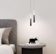 Lampa stożek LED klosz wisząca sufitowa AT51-2SL-Black 3