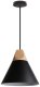 Lampa sufitowa metalowa klosz lite drewno wisząca AT8-1SZ-Black 1