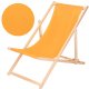 Leżak ogrodowy, drewniany z 3-stopniową regulacją, plażowy, balkonowy, pomarańczowy UNIWERSALNY 1