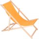 Leżak ogrodowy, drewniany z 3-stopniową regulacją, plażowy, balkonowy, pomarańczowy UNIWERSALNY 8