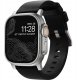 Nomad Modern Band - black leather, silver hardware - AW 46mm/49mm 1
