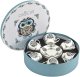 Komplet 6 filiżanek 250 ml + spodek Sowa Etno 1