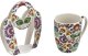 Kubek porcelanowy 350 ml Łowicz w koszyczku 2