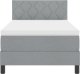 vidaXL Łóżko kontynentalne z materacem & LED jasnoszare 90x200 cm tkanina 3