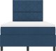 vidaXL Łóżko typu box spring z materacem Niebieskim 120x200 cm Tkanina 4