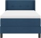 vidaXL Łóżko kontynentalne z materacem niebieskim 80x200 cm Tkanina, Wezgłowie z pikowaniem niebieskie 80 cm Tkanina 2