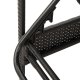 vidaXL Leżak słoneczny z poduszką Czarny 63x200x81 cm Poli Rattan 3