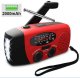Radio latarka akumulatorowe solarne dynamo na korbkę powerbank usb awaryjne 1