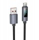 Kabel USB A do USB C Hoco 5A z wyświetlaczem 1 m X112 czarny 1