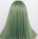 ZIELONE WŁOSY PERUKA długie MIĘTOWE PROSTE grzywka 1