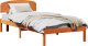vidaXL Rama łóżka z zagłówkiem w woskowanym brązie 90x200 cm z litego drewna sosnowego 2