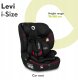 Autokėdutė Levi i-Size 9-36 kg, Black Grey 11