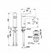4522-815-81 / KFA / MALAGA /  BATERIA UMYWALKOWA STOJĄCA, ZE SPUSTEM CLICK CLACK, BLACK / 1