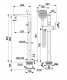 4525-510-81 / KFA / MALAGA /  BATERIA WANNOWA , WOLNOSTOJĄCA , BLACK / 1