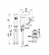 4527-015-81 / KFA / MALAGA /  BATERIA BIDETOWA STOJĄCA, ZE SPUSTEM CLICK CLACK, BLACK / 1