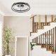 Lamkur Fargo 49892 plafon wentylator lampa sufitowa 1x37W LED 3000K 4000 lm czarny 6