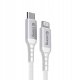 Kabel USB Crong USB-C - Lightning 1.5 m Biały 1