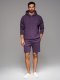 Komplet dresowy dla par UNISEX bluza z kapturem + szorty w stylu athleisure  fioletowe V13 Z110 M/L 2