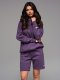 Komplet dresowy dla par UNISEX bluza z kapturem + szorty w stylu athleisure  fioletowe V13 Z110 M/L 6
