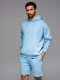 Komplet dresowy dla par UNISEX bluza z kapturem + szorty w stylu athleisure  błękitne V8 Z110 XL/XXL 7