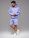 Komplet dresowy dla par UNISEX bluza z kapturem + szorty w stylu athleisure  lawendowe V9 Z110 XL/XXL 2