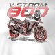 Koszulka z motocyklem na motor Suzuki V-strom Vstrom 800 męska biała REGULAR L 2