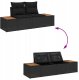 vidaXL Zestaw 8-członowy sofy ogrodowej z poduszkami Czarny Polirattan Akacja, 2-osobowa sofa ogrodowa z miejscem na przechowywanie i poduszkami Czarny Polirattan, Zestaw 3-częściowy do jadalni ogrodowej z poduszkami Czarny Polirattan Akacja 10