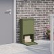 vidaXL Skrzynka na paczki Oliwkowa 44x22x82 cm Stal 1