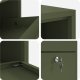 vidaXL Skrzynka na paczki Oliwkowa 44x22x82 cm Stal 7