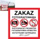 Zakaz Fotografowania - Tablica Zgodna Z Mon , Płyta Pcv 60X60Cm Wodoodporna Libres Polska Sp Je024 Zakaz Płyta 5904937756212 1