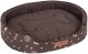 Owalne legowisko kojec dla psa Welsti brązowy złote kości i łapki XXL 100x80 wigofil 1