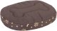 Owalne legowisko kojec dla psa Welsti brązowy złote kości i łapki XXL 100x80 wigofil 4