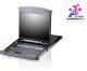 Konsola KVM Aten Przełącznik KVM ATEN KL1516AM, TFT 43 cm, VGA, PS/2-USB over Kat 5, 16 portów, niemiecki układ klawiatury 1