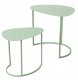 Zestaw dwóch stolików kawowych JERRY, łezka, metalowych 1