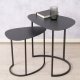 Zestaw dwóch stolików kawowych JERRY, łezka, metalowych 2