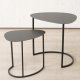 Zestaw dwóch stolików kawowych JERRY, łezka, metalowych 5