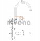 Invena bateria kuchenna ścienna Verso, biały/chrom BC-82-E2S-L 2