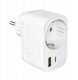 Ładowarka Puro 20W Power Delivery z wtyczką i gniazdem Schuko 1x USB-C + 1x USB-A - biała 1