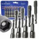 KLUCZE NASADOWE MAGNETYCZNE NA WKRĘTARKĘ HEX ZESTAW 8 SZT. 6-13 mm 1
