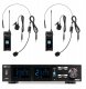 Zestaw bezprzewodowy mikrofonów UHF 2x bodypack nagłowny stacja Power Dynamics one size 16