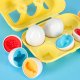 Układanka edukacyjna sorter dopasuj kształty jajka montessori owoce warzywa 6szt Kik Sp. z o. o. Sp. k. 7