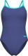 Damski Strój Kąpielowy Women's Swimsuit Lace Back Solid  dress blues rozmiar 34 1