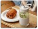 BUYDEEM Szklana butelka ze słomką 500 ml, model CD1017, kolor Oat White 2