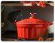 BUYDEEM Emaliowane naczynie żeliwne 2,9L, model CP521, kolor Koi Red 5