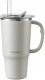 BUYDEEM Kubek termiczny ze słomką 700 ml, model DS57, kolor Oat White 1