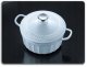 BUYDEEM Emaliowane naczynie żeliwne 2,9L, model CP521, kolor White Blue 6
