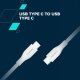 Kabel USB Usams USB-C - USB-C 1 m Biały (CNS-CC60SC10W) 2