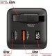 Verbatim, �adowarka GaN USB 3.0, USB C, szara, 65 W, wymienne wtyczki C, G, A, ze zintegrowanym kablem 7