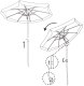 Parasol plażowy z pokrowcem, składany parasol do ogrodu, turkusowy UNIWERSALNY 13
